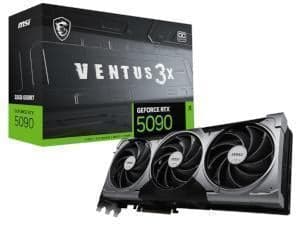 MSI NVIDIA GeForce RTX 5090 Ventus 3X OC 32GB GDDR7 Graphics Card - RTX%205090 graphics card from Novatech