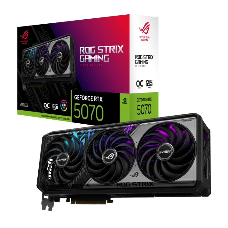 Asus GeForce RTX 5070 ROG Strix Gaming OC 12GB GDDR7 PCI-Express Graphics Card - RTX%205070 graphics card from Overclockers