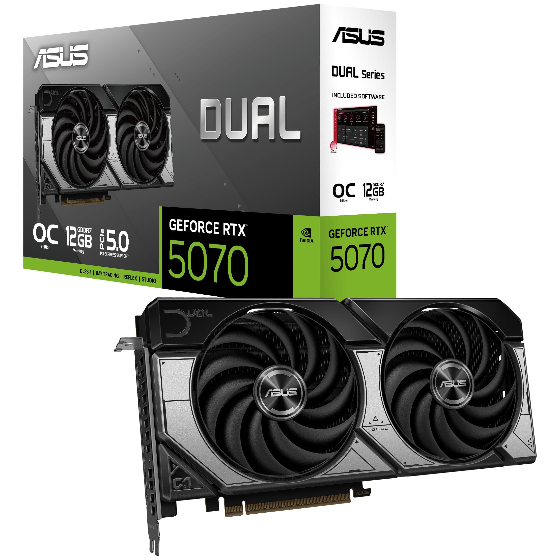 Asus GeForce RTX 5070 Dual OC 12GB GDDR7 PCI-Express Graphics Card