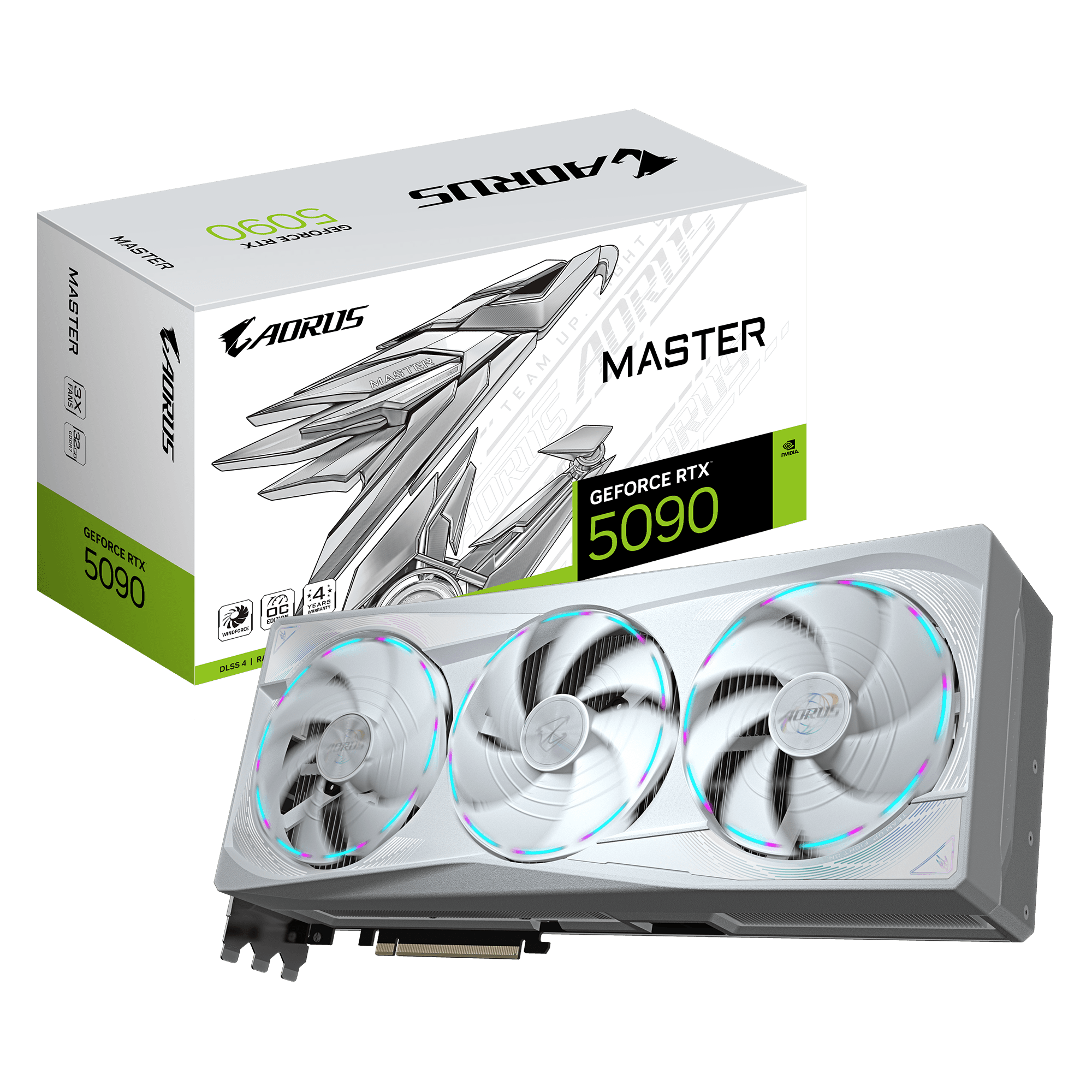 Gigabyte GeForce RTX 5090 Aorus Master Ice 32GB GDDR7 PCI-Express Graphics Card