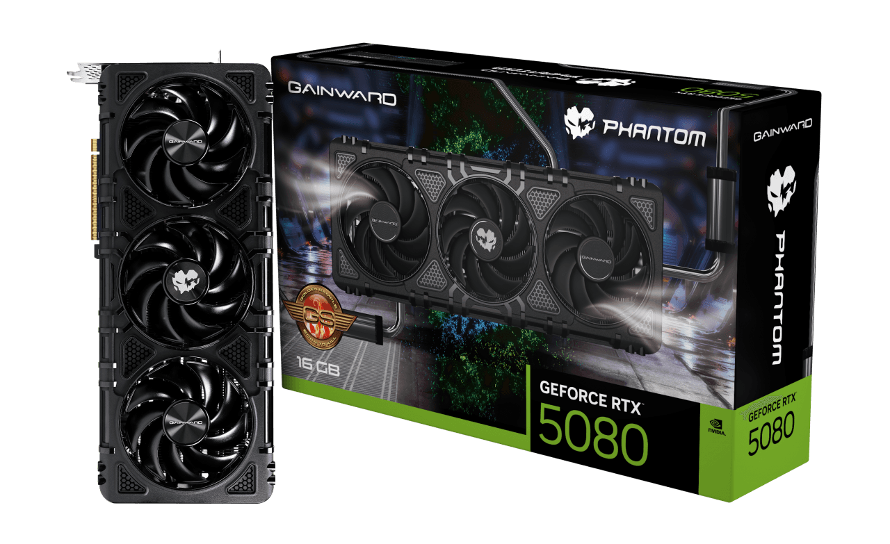 Gainward GeForce RTX 5080 Phantom GS 16GB GDDR7 PCI-Express Graphics Card