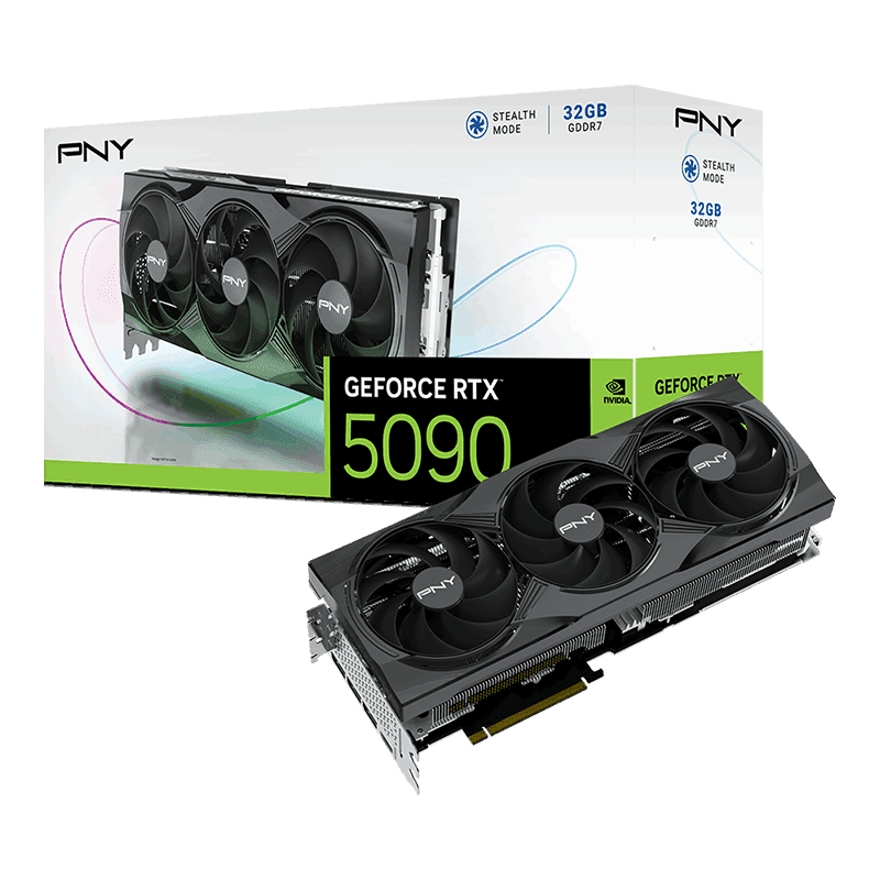 PNY GeForce RTX 5090 Triple Fan 32GB GDDR7 PCI-Express Graphics Card - RTX%205090 graphics card from Overclockers
