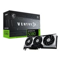 MSI NVIDIA GeForce RTX 5080 VENTUS 3X OC PLUS 16GB GDDR7 Ray-Tracing Graphics Card, DLSS 4, 10752 Core, 2640 MHz Boost