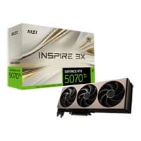 MSI NVIDIA GeForce RTX 5070 Ti INSPIRE 3X OC 16GB GDDR7 Graphics Card, DLSS 4, 8960 Core, 2482 MHz Boost