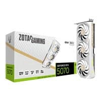 ZOTAC NVIDIA GeForce RTX 5070 AMP White 12GB GDDR7 Ray-Tracing Graphics Card, DLSS 4, 6144 Cores, 2587 MHz Boost