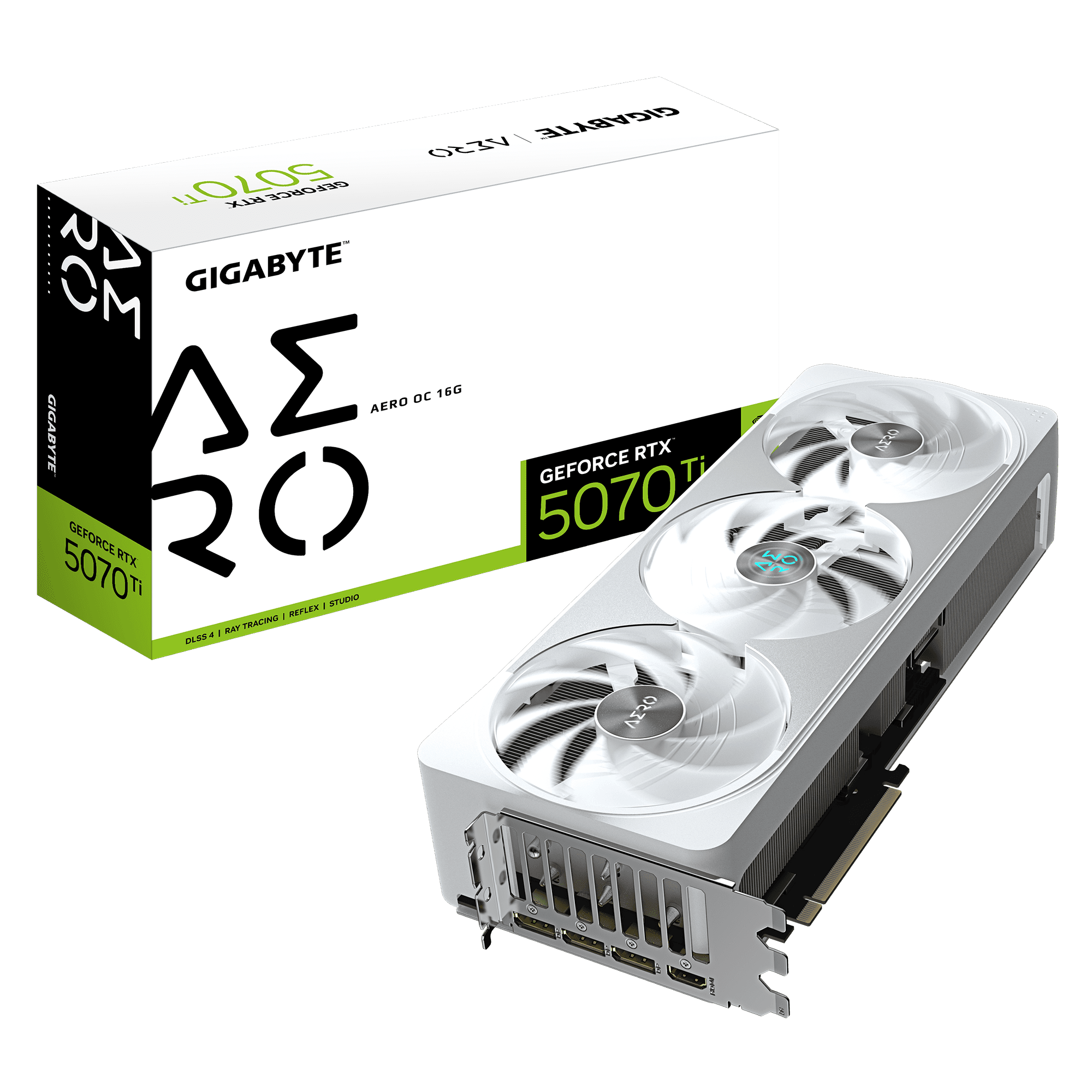 Gigabyte GeForce RTX 5070 Ti Aero OC 16GB GDDR7 PCI-Express Graphics Card - rtx-5070-ti graphics card from Overclockers