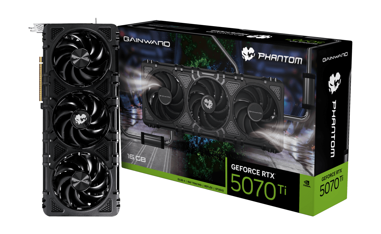 Gainward GeForce RTX 5070 Ti Phantom 16GB GDDR7 PCI-Express Graphics Card - rtx-5070-ti graphics card from Overclockers