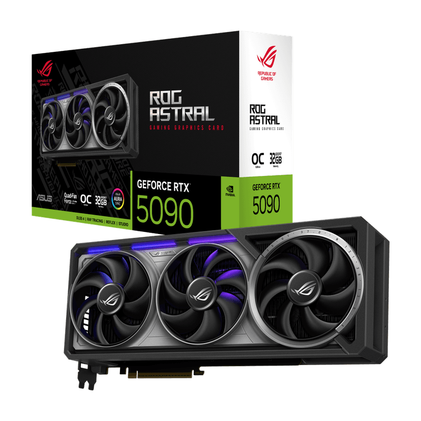 Asus GeForce RTX 5090 ROG Astral OC 32GB GDDR7 PCI-Express Graphics Card - RTX%205090 graphics card from Overclockers