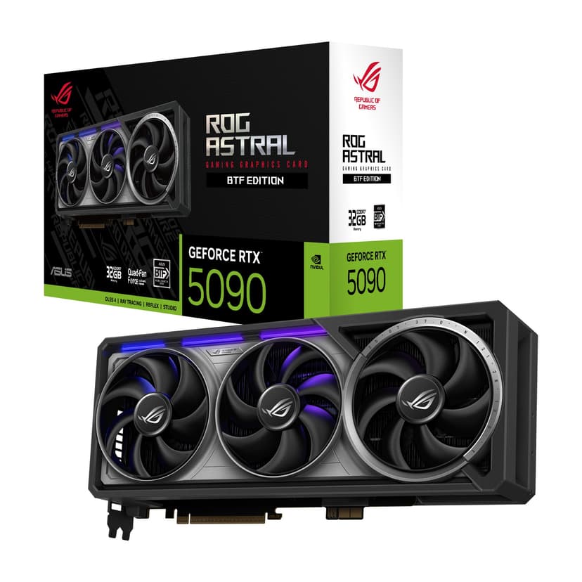 Asus GeForce RTX 5090 ROG Astral BTF 32GB GDDR7 PCI-Express Graphics Card - RTX%205090 graphics card from Overclockers