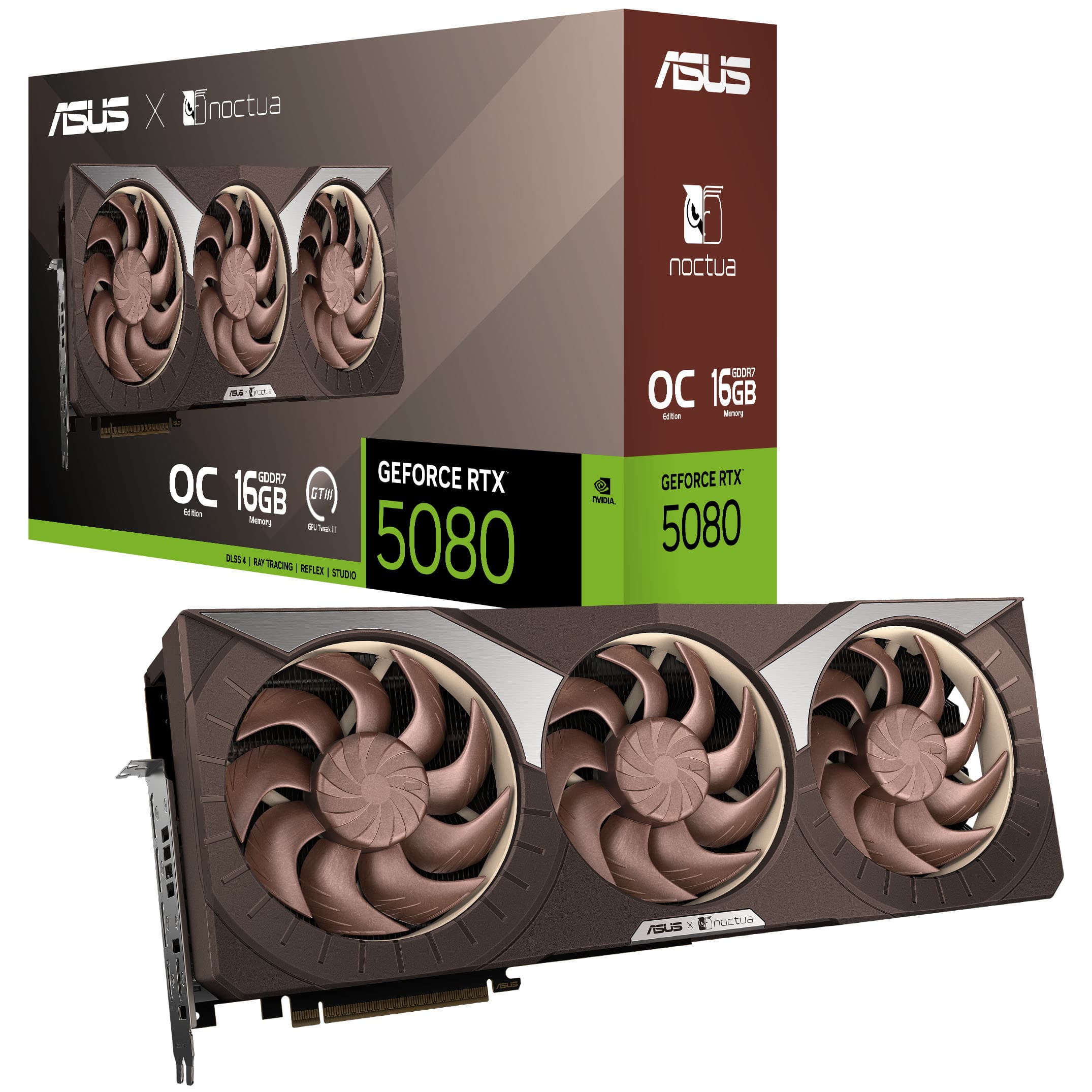 Asus GeForce RTX 5080 Noctua OC 16GB GDDR7 PCI-Express Graphics Card