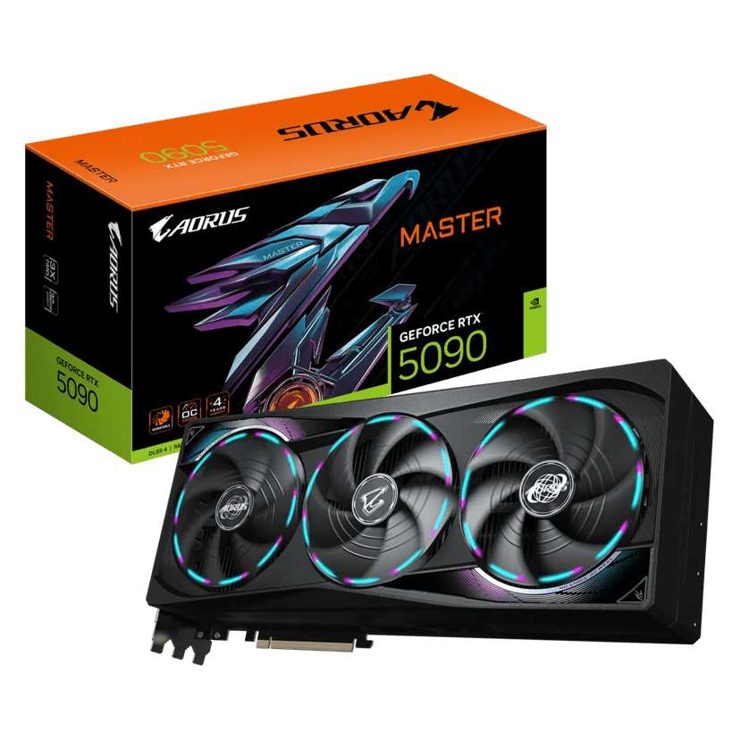 Gigabyte GeForce RTX 5090 Aorus Master 32GB GDDR7 PCI-Express Graphics Card - RTX%205090 graphics card from Overclockers
