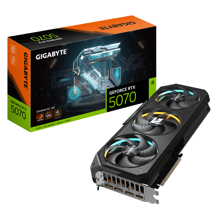 Gigabyte GeForce RTX 5070 Gaming OC 12GB GDDR7 PCI-Express Graphics Card - RTX%205070 graphics card from Overclockers