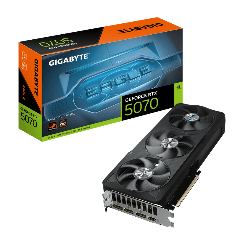Gigabyte GeForce RTX 5070 Eagle OC SFF 12GB GDDR7 PCI-Express Graphics Card - RTX%205070 graphics card from Overclockers