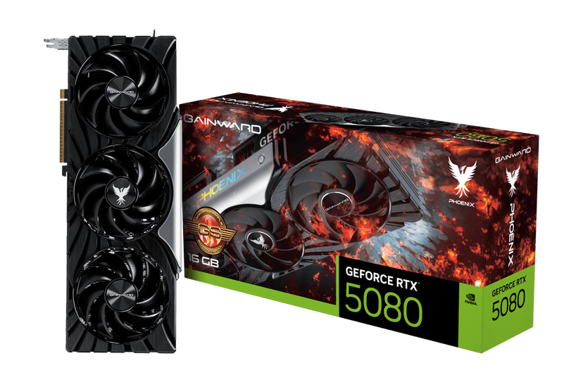 Gainward GeForce RTX 5080 Phoenix GS 16GB GDDR7 PCI-Express Graphics Card - RTX%205080 graphics card from Overclockers