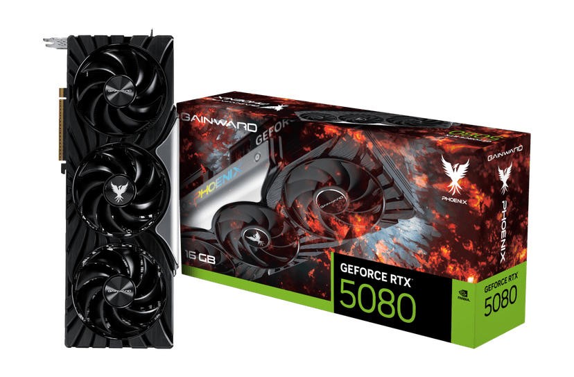 Gainward GeForce RTX 5080 Phoenix 16GB GDDR7 PCI-Express Graphics Card - RTX%205080 graphics card from Overclockers