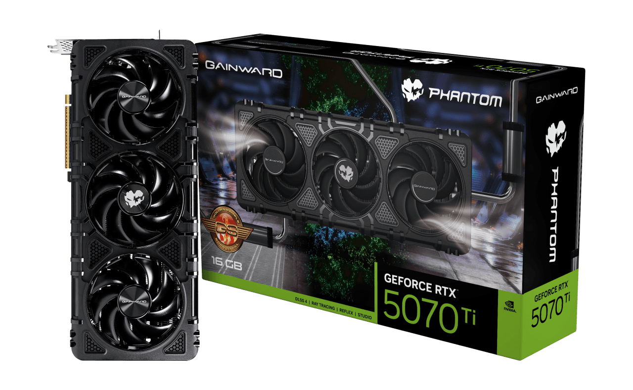 Gainward GeForce RTX 5070 Ti Phantom GS 16GB GDDR7 PCI-Express Graphics Card
