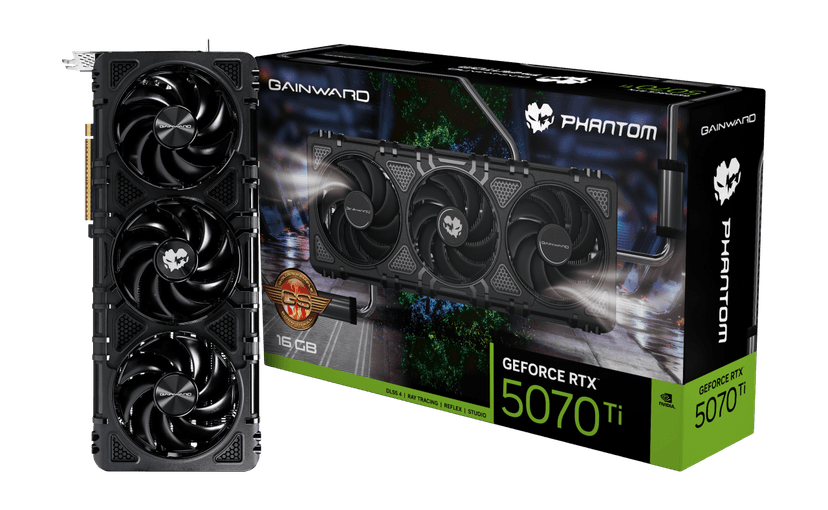 Gainward GeForce RTX 5070 Ti Phantom GS 16GB GDDR7 PCI-Express Graphics Card - RTX%205070%20TI graphics card from Overclockers