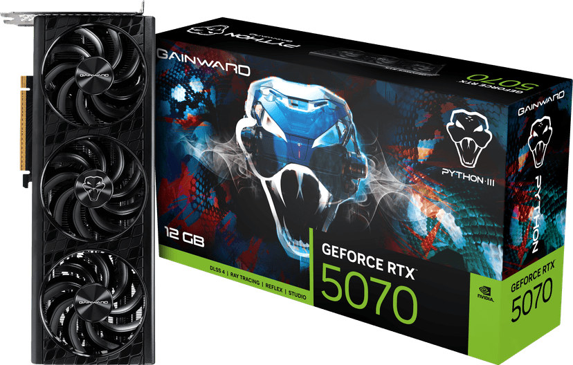 Gainward GeForce RTX 5070 Python III 12GB GDDR7 PCI-Express Graphics Card - RTX%205070 graphics card from Overclockers