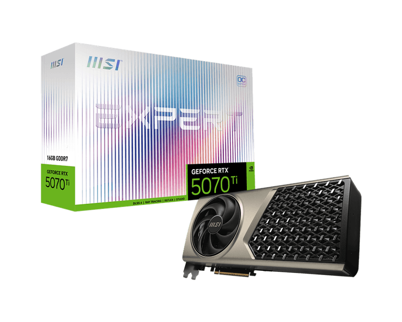 MSI GeForce RTX 5070 Ti Expert OC 16GB GDDR7 PCI-Express Graphics Card - RTX%205070%20TI graphics card from Overclockers