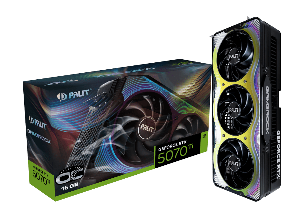 Palit GeForce RTX 5070 Ti GameRock OC 16GB GDDR7 PCI-Express Graphics Card