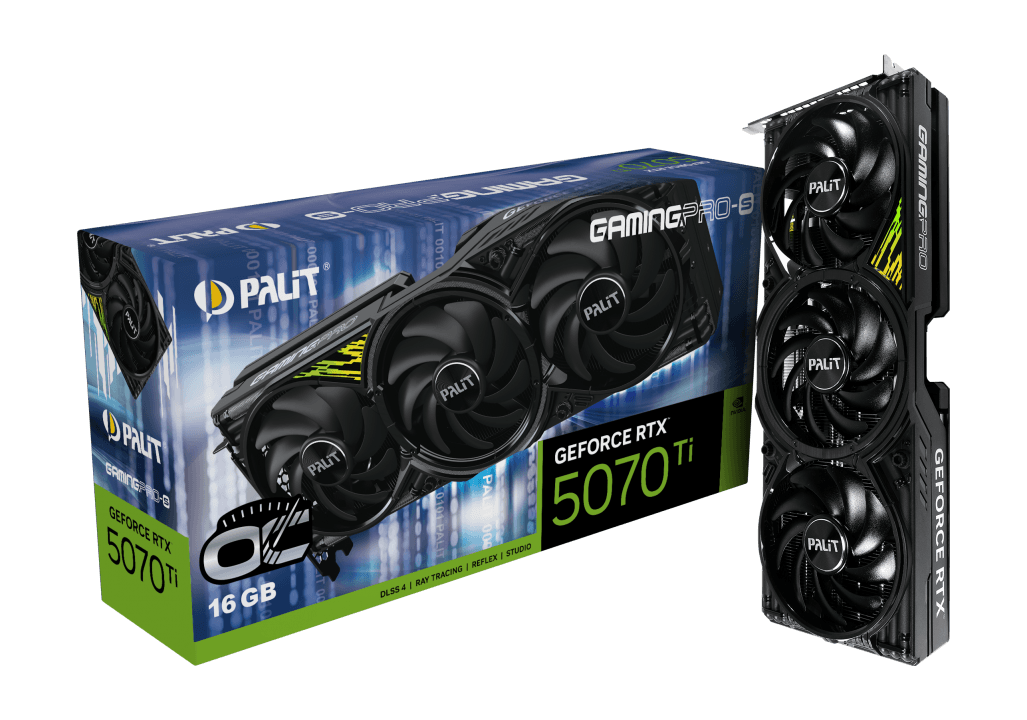 Palit GeForce RTX 5070 Ti GamingPro-S OC 16GB GDDR7 PCI-Express Graphics Card