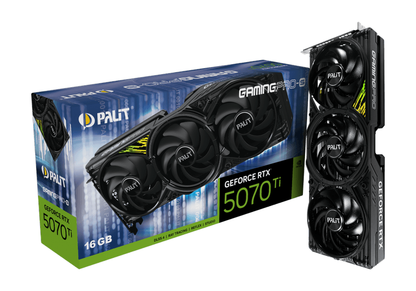 Palit GeForce RTX 5070 Ti GamingPro-S 16GB GDDR7 PCI-Express Graphics Card - RTX%205070%20TI graphics card from Overclockers