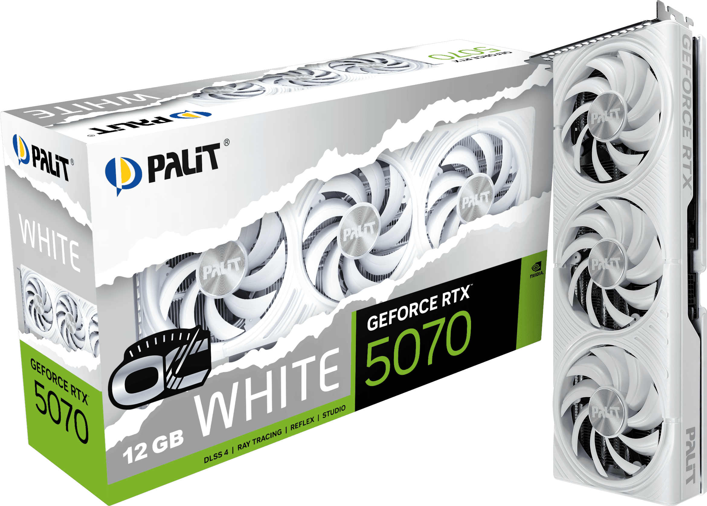 Palit GeForce RTX 5070 White OC 12GB GDDR7 PCI-Express Graphics Card