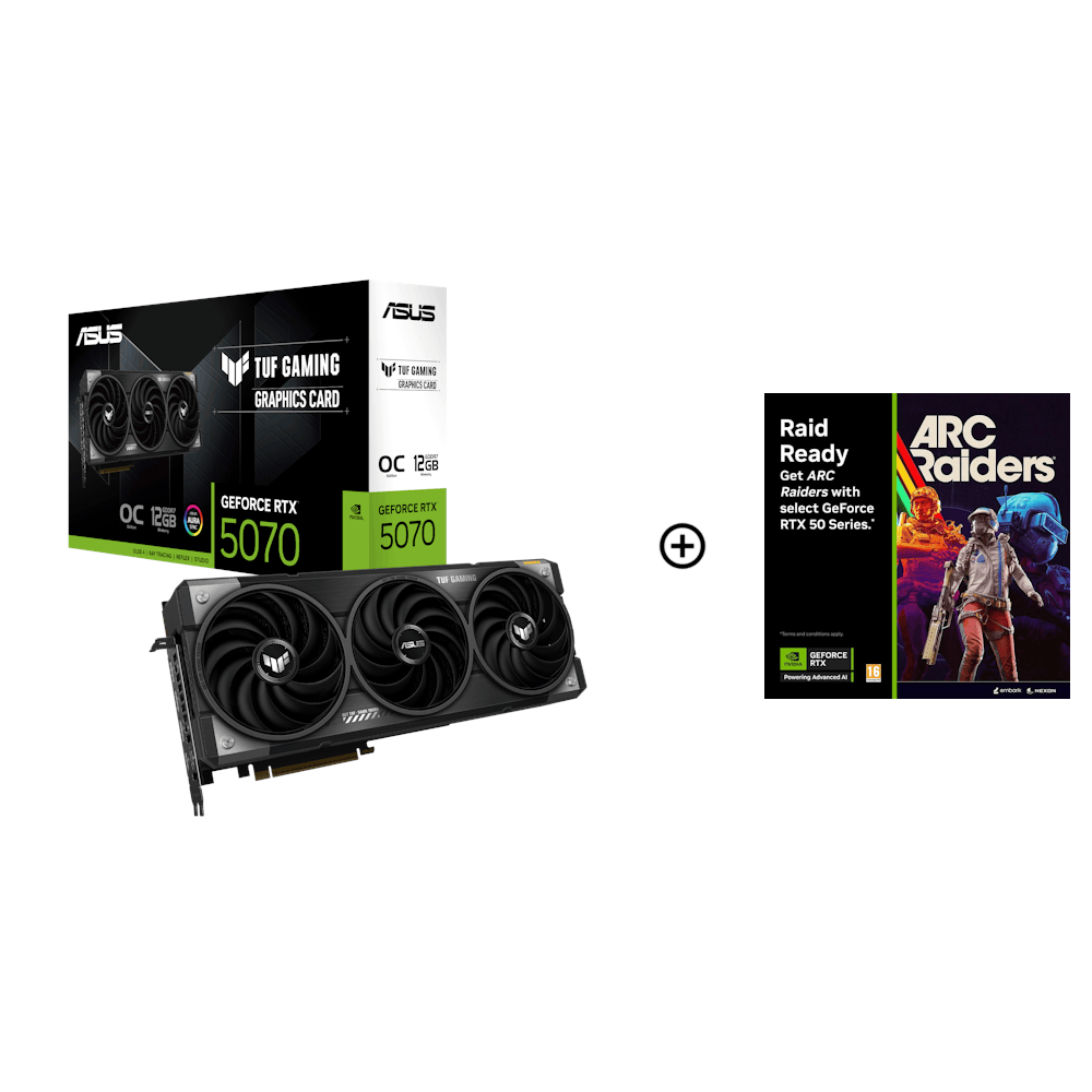 Asus GeForce RTX 5070 TUF Gaming OC 12GB GDDR7 PCI-Express Graphics Card