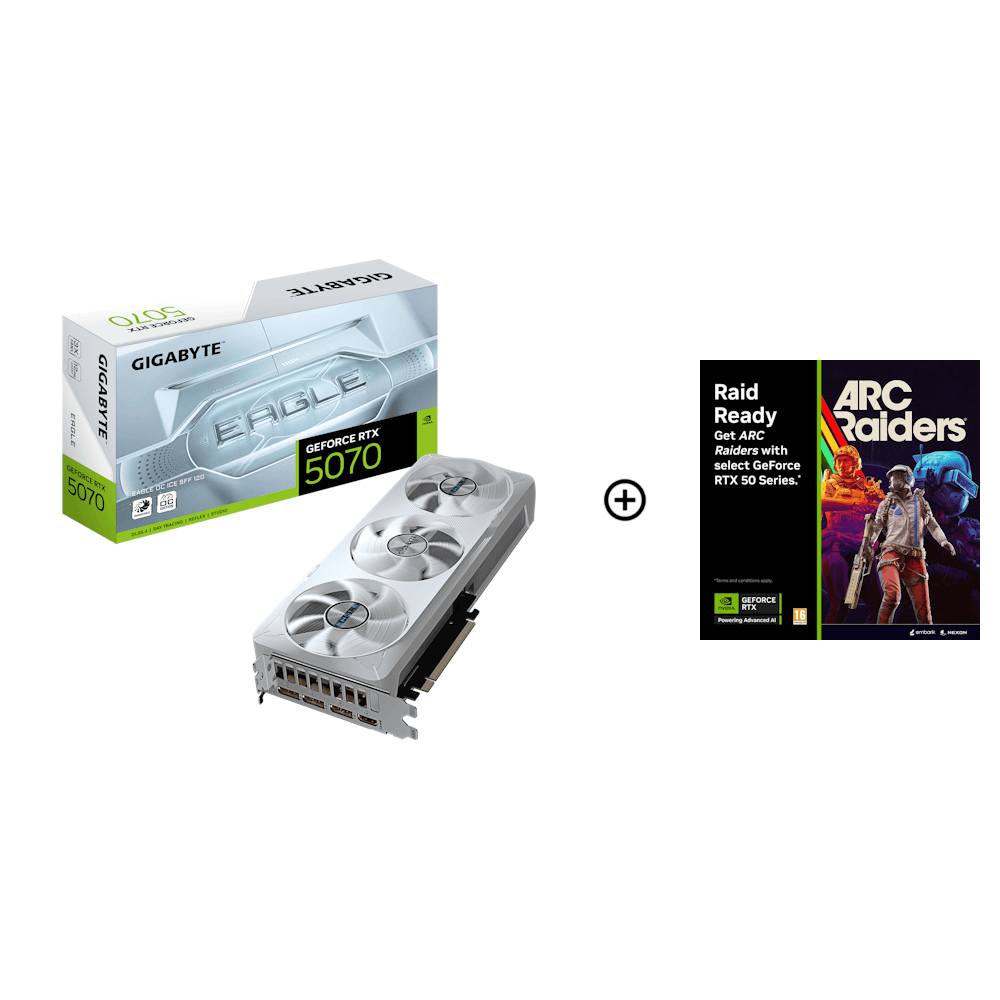 Gigabyte GeForce RTX 5070 Eagle OC Ice SFF 12GB GDDR7 PCI-Express Graphics Card