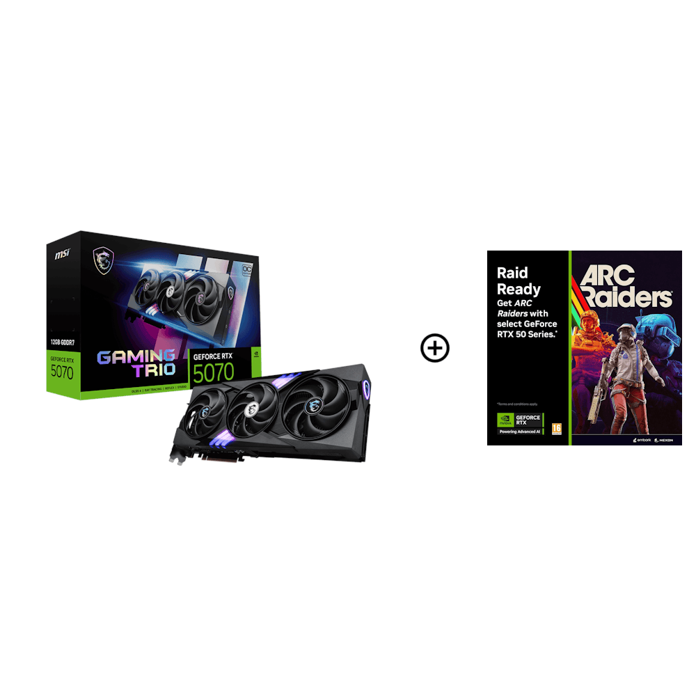 MSI GeForce RTX 5070 Gaming Trio OC 12GB GDDR7 PCI-Express Graphics Card