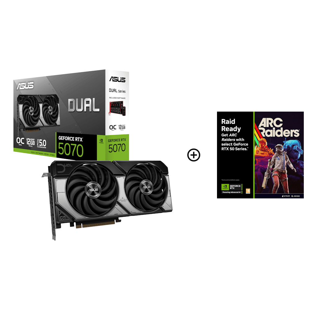 Asus GeForce RTX 5070 Dual OC 12GB GDDR7 PCI-Express Graphics Card