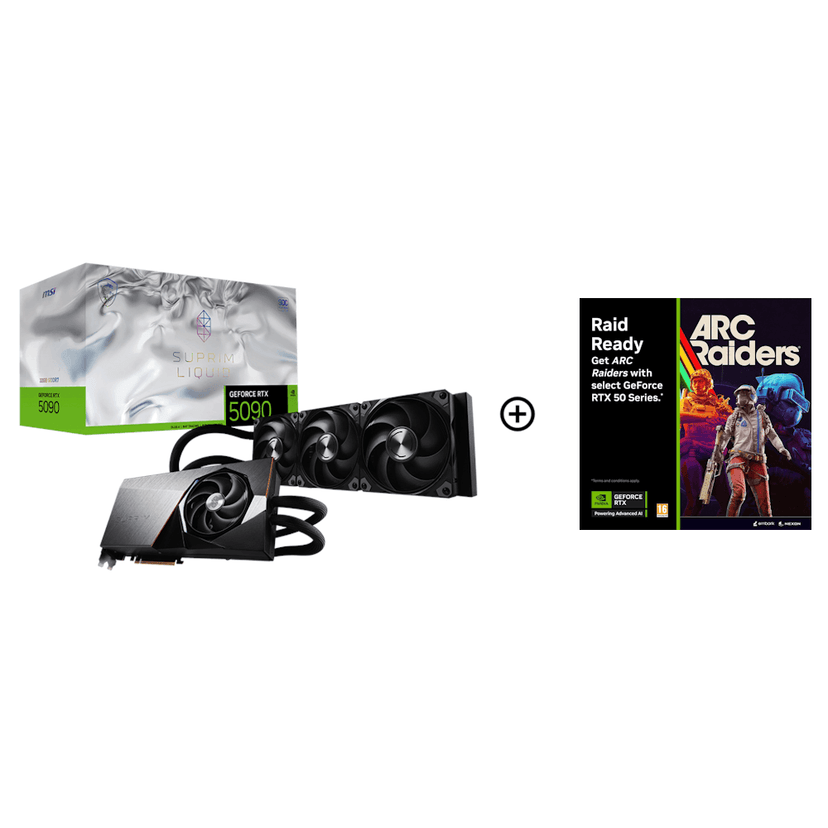MSI GeForce RTX 5090 Suprim Liquid SOC 32GB GDDR7 PCI-Express Graphics Card - NVIDIA RTX 5090 graphics card from Overclockers