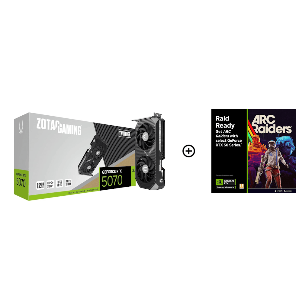 Zotac GeForce RTX 5070 Twin Edge 12GB GDDR7 PCI-Express Graphics Card