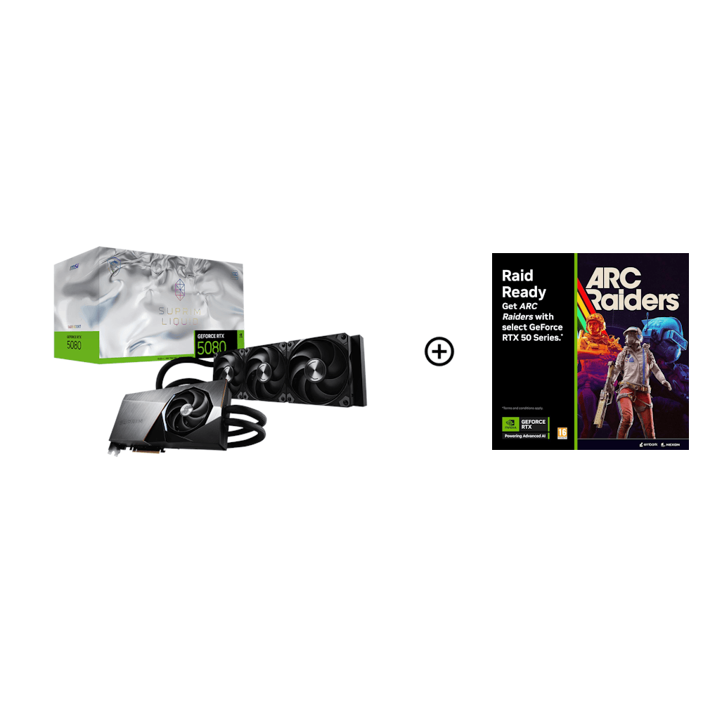 MSI GeForce RTX 5080 Suprim Liquid SOC 16GB GDDR7 PCI-Express Graphics Card