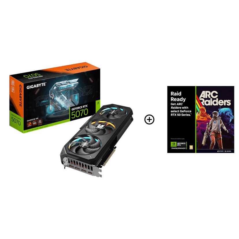 Gigabyte GeForce RTX 5070 Gaming OC 12GB GDDR7 PCI-Express Graphics Card - NVIDIA RTX 5070 graphics card from Overclockers