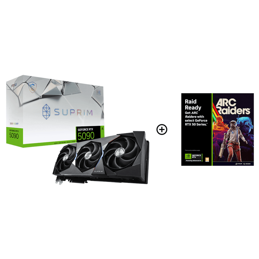 MSI GeForce RTX 5090 Suprim SOC 32GB GDDR7 PCI-Express Graphics Card - NVIDIA RTX 5090 graphics card from Overclockers