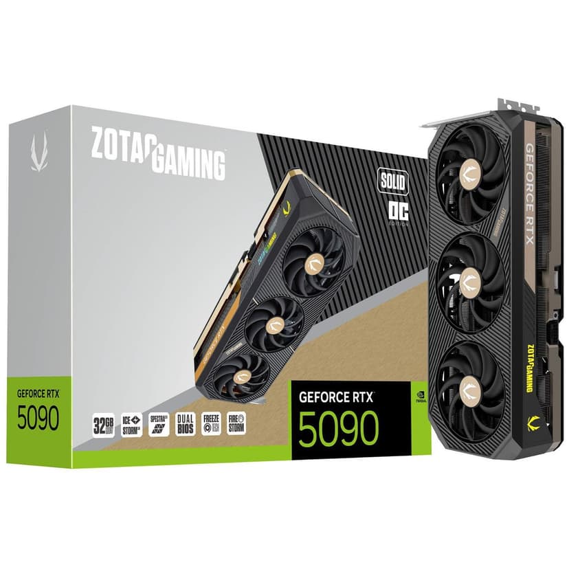 ZOTAC GAMING GeForce RTX 5090 SOLID OC 32GB GDDR7 Graphics Card - ZT-B50900J-10P - RTX%205090 graphics card from Awd-it