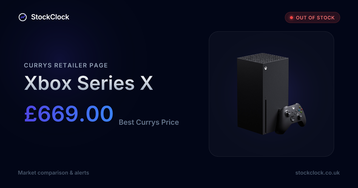 Currys Xbox Series X Stock Tracker | StockClock